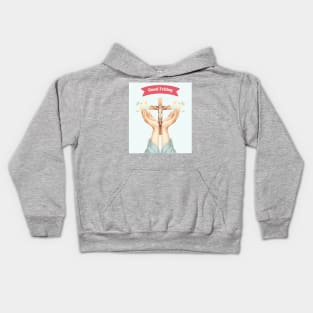 Good Friday with crucifix Kids Hoodie